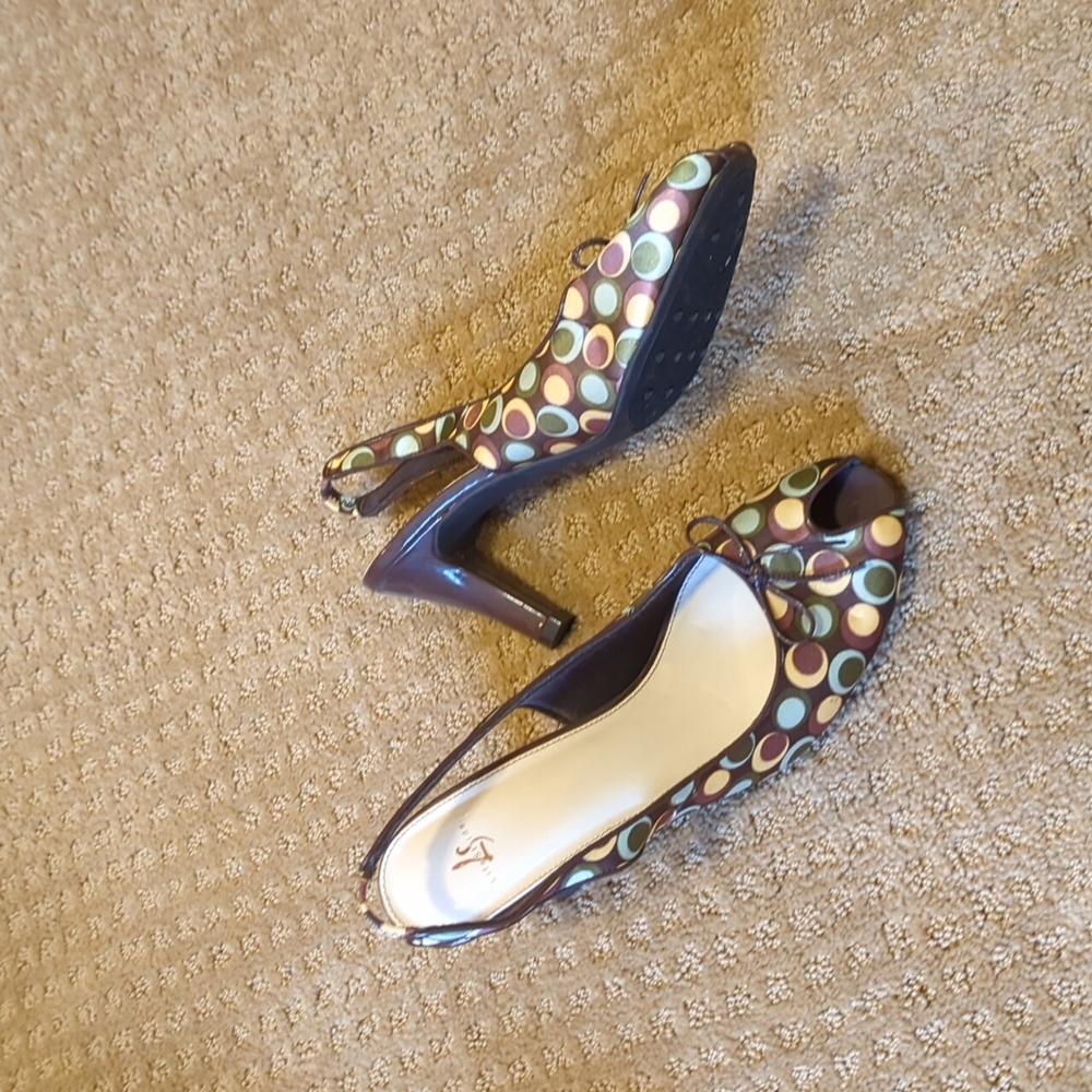 Life stride polka dot print heels